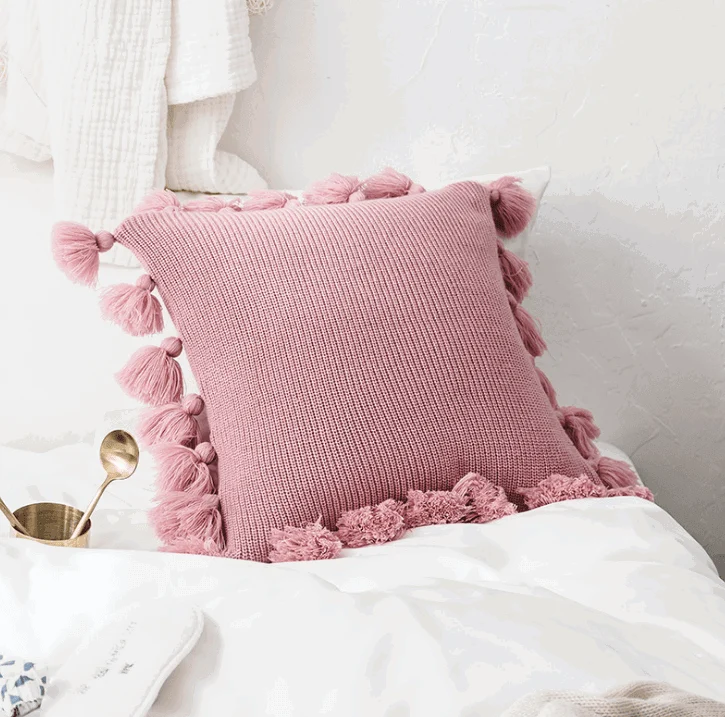 Bohemian Knitted Pastel Color Pillowcase -  - #tag1#
