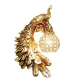 Bohemian Peacock Luxury LED Crystal Wall Sconce Lamp tag1
