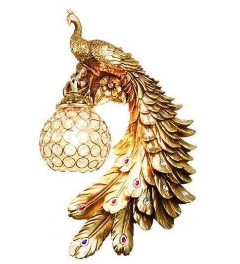 Bohemian Peacock Luxury LED Crystal Wall Sconce Lamp -  - #tag1#