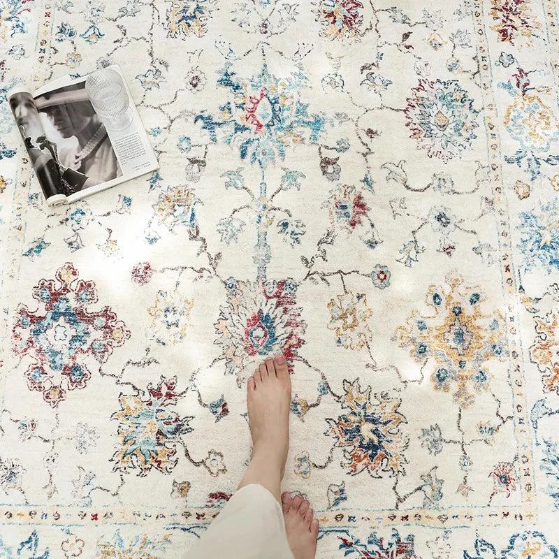 Bohemian Persian Flower Carpet Rug Comfortable Soft Bedroom Decoration -