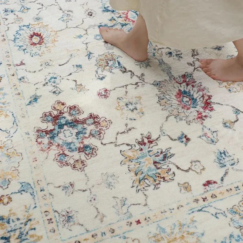 Bohemian Persian Flower Carpet Rug Comfortable Soft Bedroom Decoration -