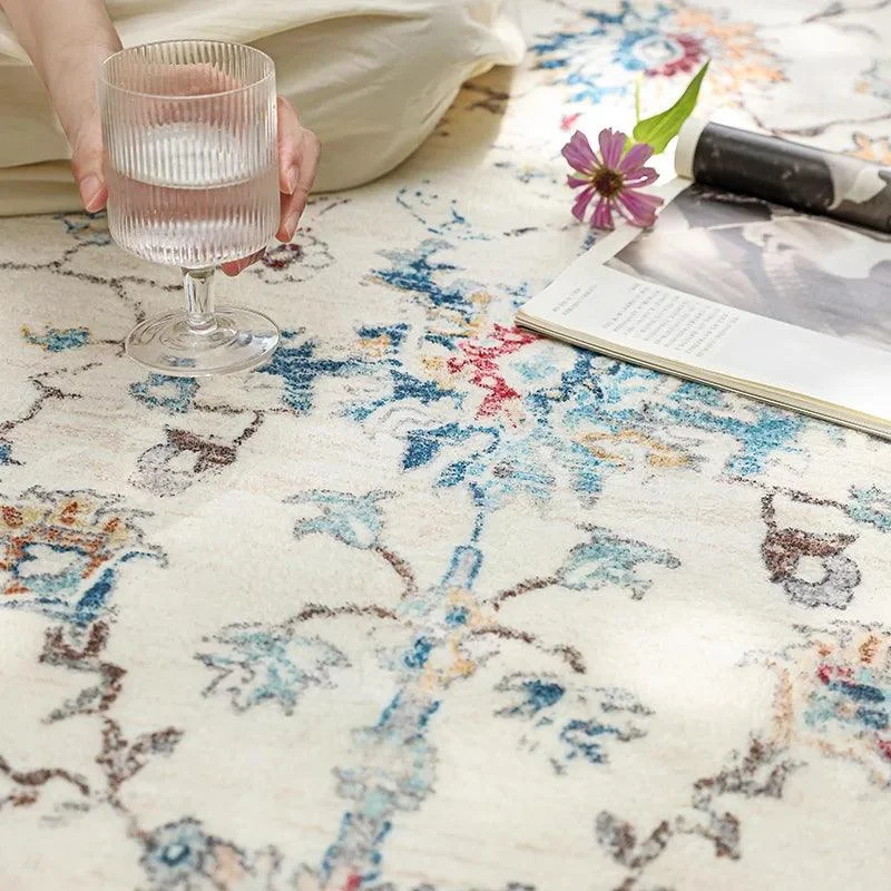Bohemian Persian Flower Carpet Rug Comfortable Soft Bedroom Decoration -