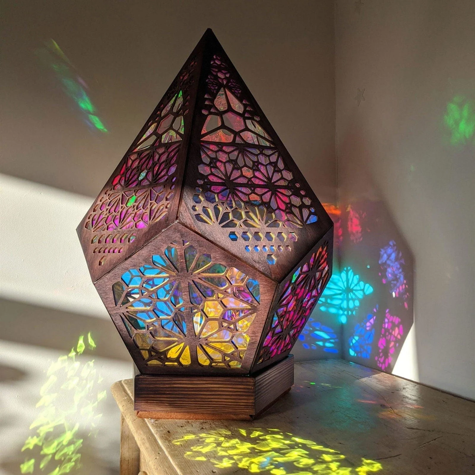 Bohemian Starry Sky Wooden Table Lamp -  - #tag1#