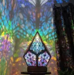 Bohemian Starry Sky Wooden Table Lamp tag1