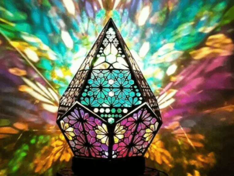 Bohemian Starry Sky Wooden Table Lamp -  - #tag1#