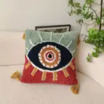 Bohemian Style Devil s Eye Tufted Cushion Cover tag1