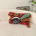 Bohemian Style Devil s Eye Tufted Cushion Cover tag1