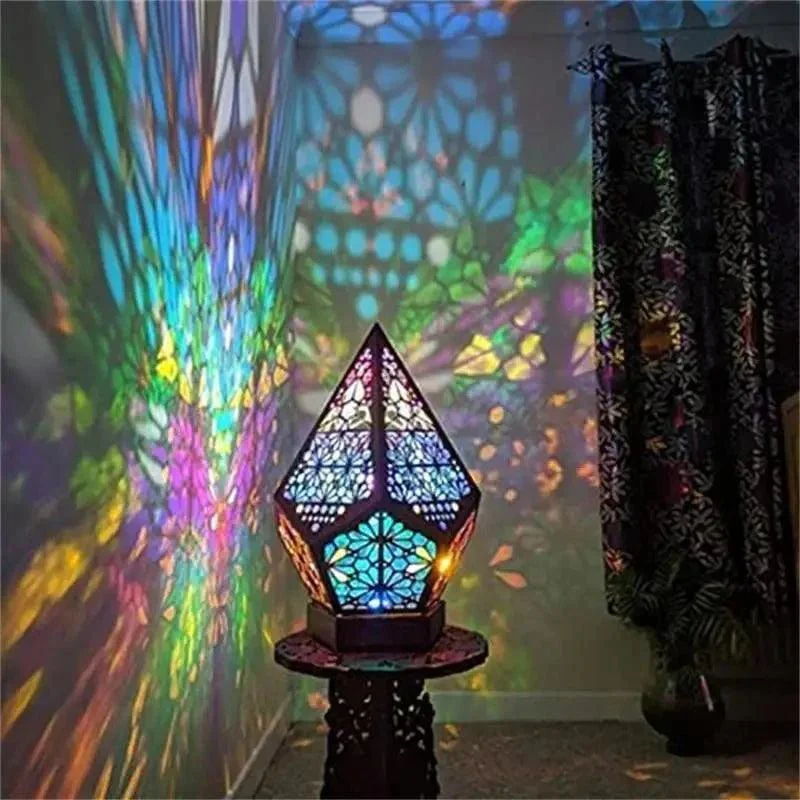 Bohemian Style Wooden LED Projection Lamp -  - #tag1#