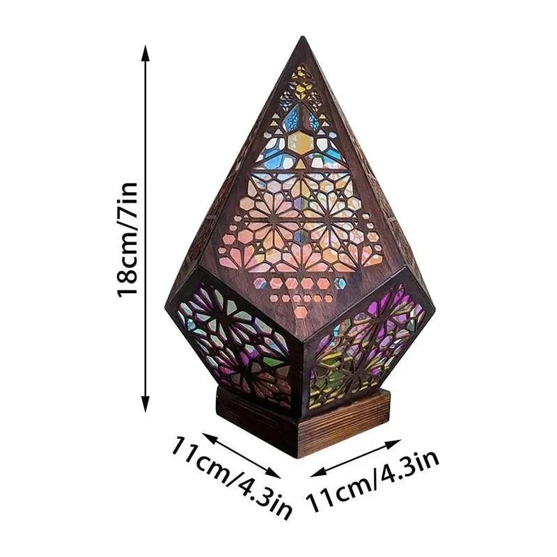 Bohemian Style Wooden LED Projection Lamp -  - #tag1#