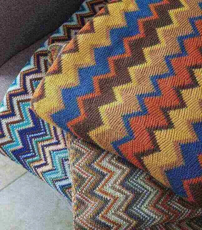 Bohemian Throw Blanket Chevron Pattern Acrylic 130x220cm -  - #tag1#