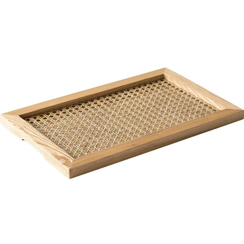 Bohemian Woven Rattan Wood Breakfast Tray -  - #tag1#