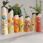 Bohemian style family vases