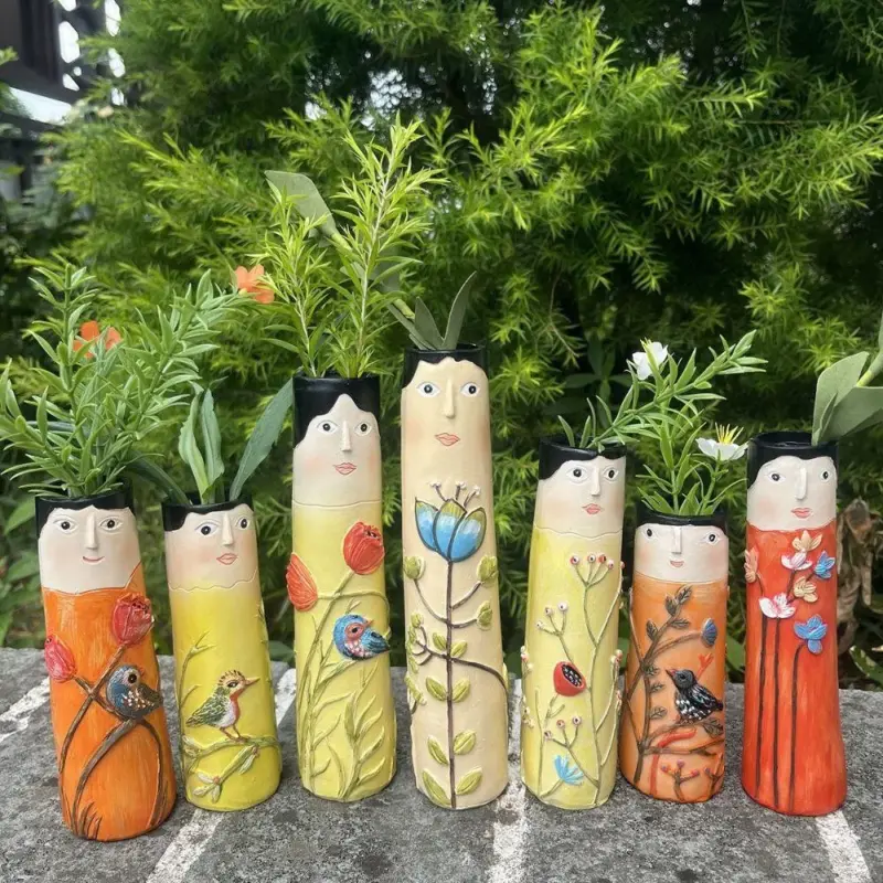 Bohemian style family vases