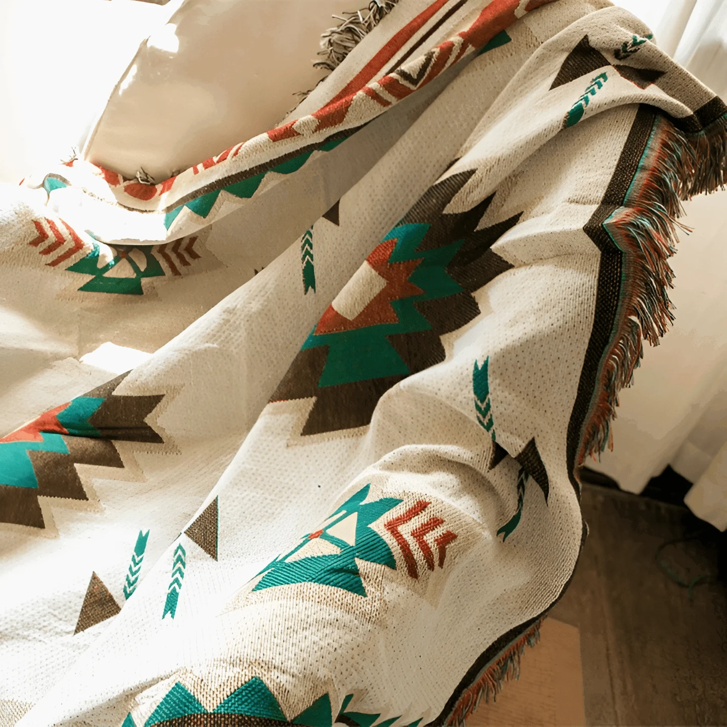 BohoFab Blanket - Luxury Boho Blanket Throw - Geometric Ethnic Tassel Tapestry Blanket -  - #tag1#