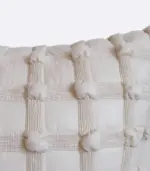 Boho Chic Textured Cushion Cover Square or Rectangle 3D Tufted Design Beige tag1