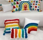Boho Colorful Rainbow Pillow Cases