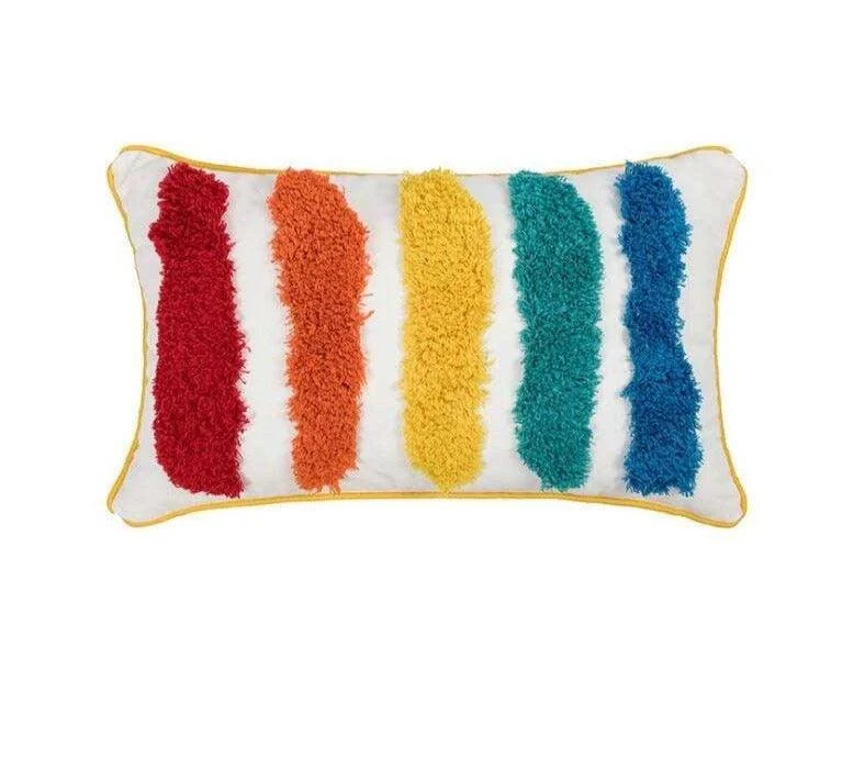 Boho Colorful Rainbow Pillow Cases -