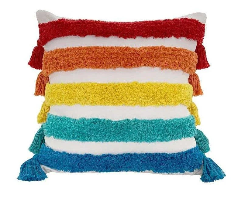 Boho Colorful Rainbow Pillow Cases -