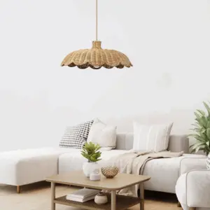 Boho Creative Decor Rattan Woven Pendant Lamp
