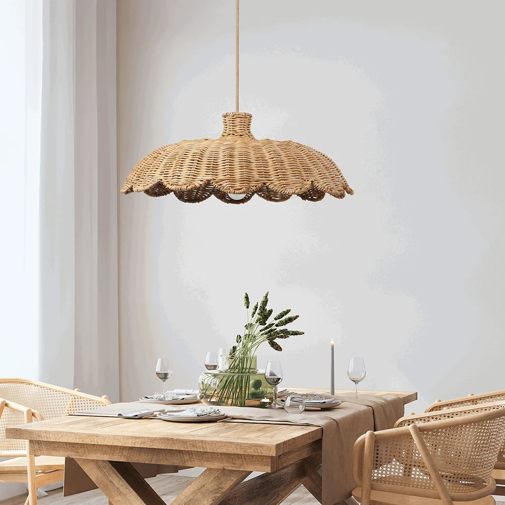 Boho Creative Decor Rattan Woven Pendant Lamp -  - #tag1#