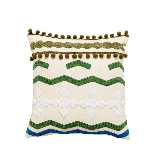 Boho Embroidered Throw Pillowcase -  - #tag1#
