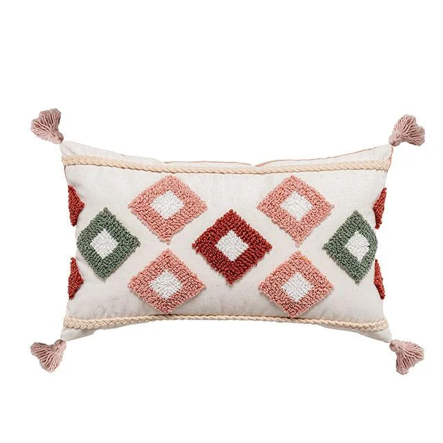 Boho Embroidered Throw Pillowcase -  - #tag1#