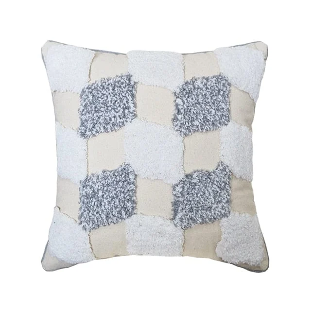 Boho Grey Tassel Pillow Cover -  - #tag1#