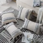 Boho Grey Tassel Pillow Cover tag1
