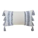 Boho Grey Tassel Pillow Cover tag1
