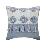 Boho Grey Tassel Pillow Cover tag1