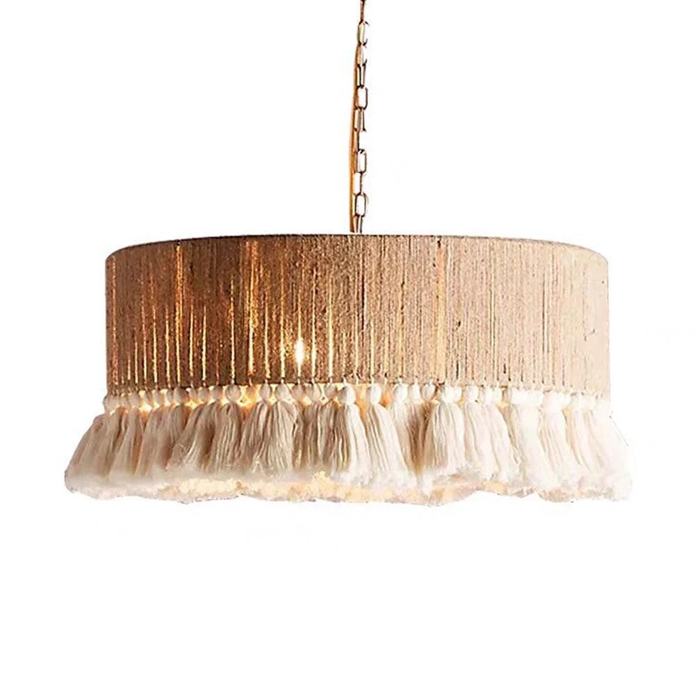 Boho Handmade Rope Round Pendant Lamp -  - #tag1#