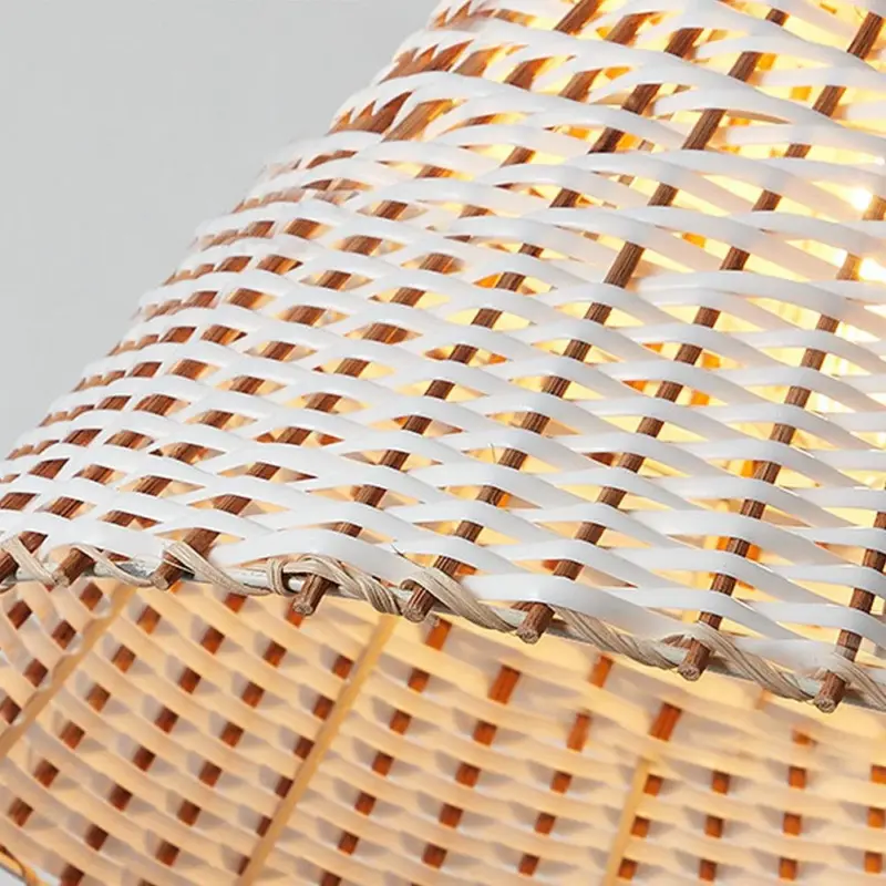 Boho Handmade Woven Wicker Pendant Light tag1