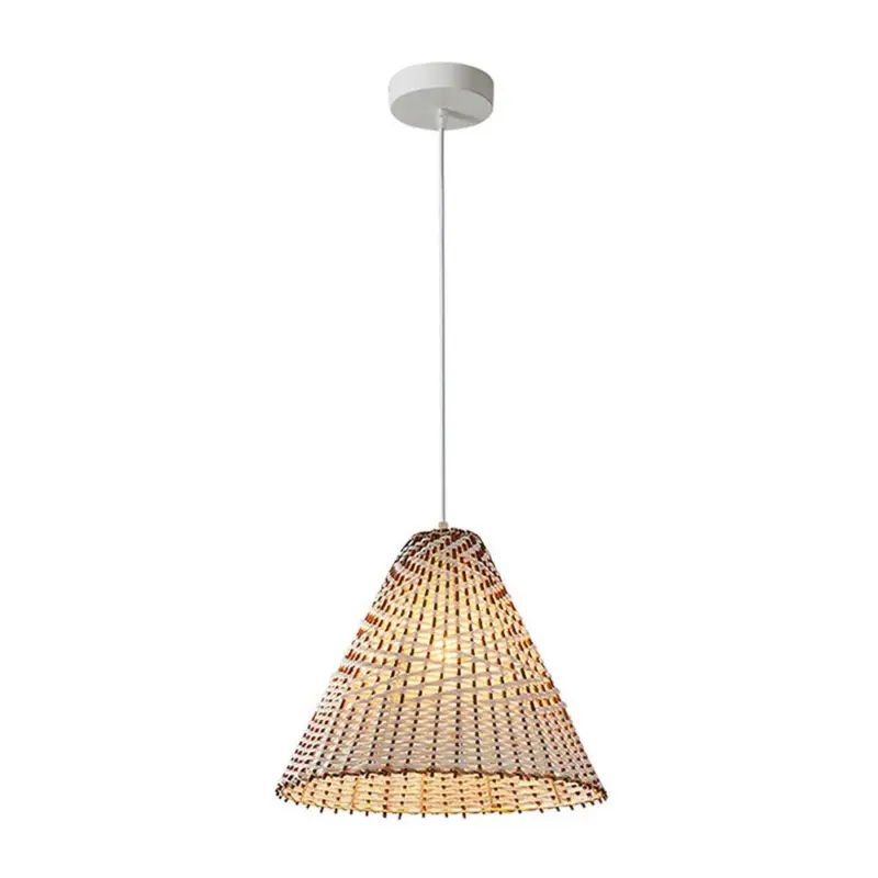 Boho Handmade Woven Wicker Pendant Light tag1