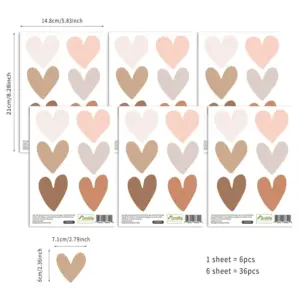 Boho Hearts Wall Sticker: Kids' Room Decor