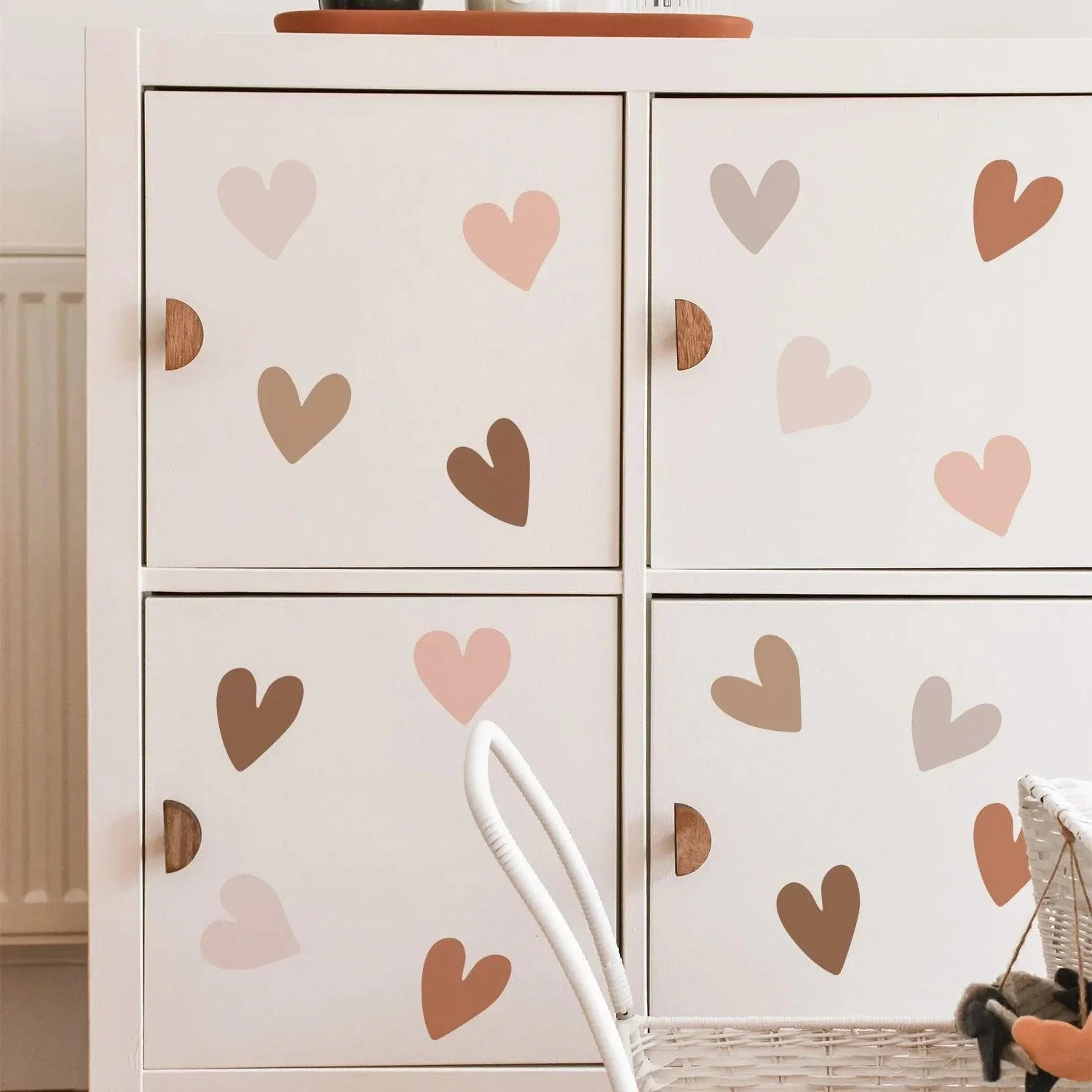 Boho Hearts Wall Sticker: Kids' Room Decor -
