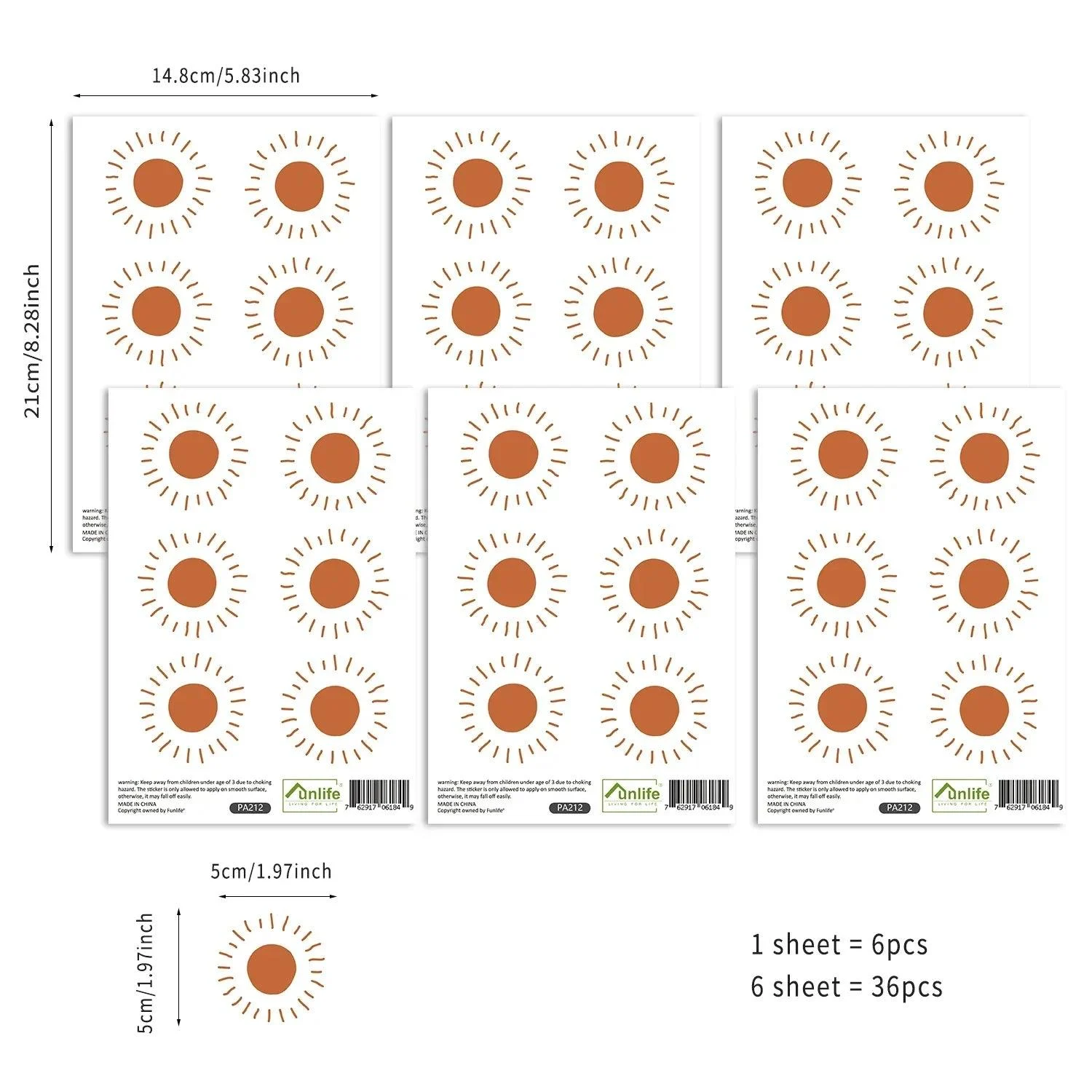 Boho Hearts Wall Sticker: Kids' Room Decor -