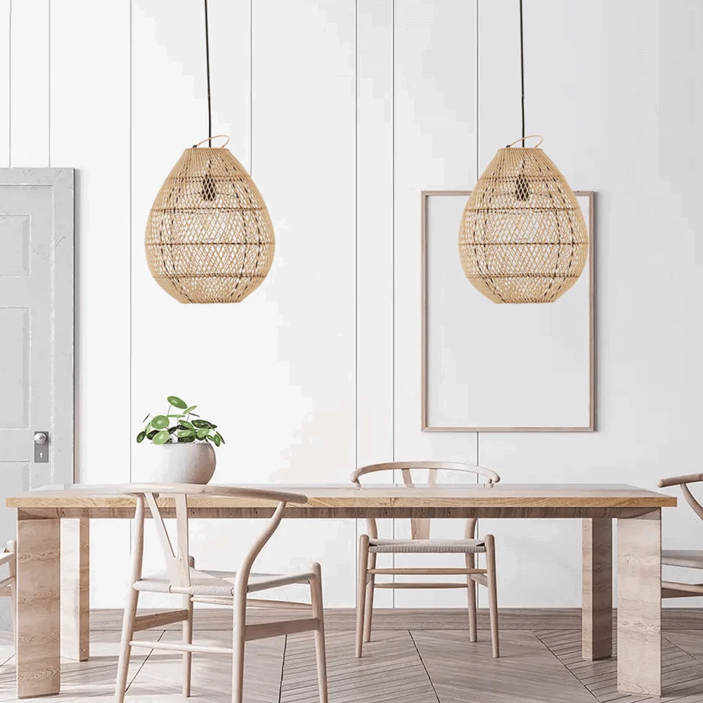 Boho High Quality Handwoven Wicker Hanging Lamp -  - #tag1#