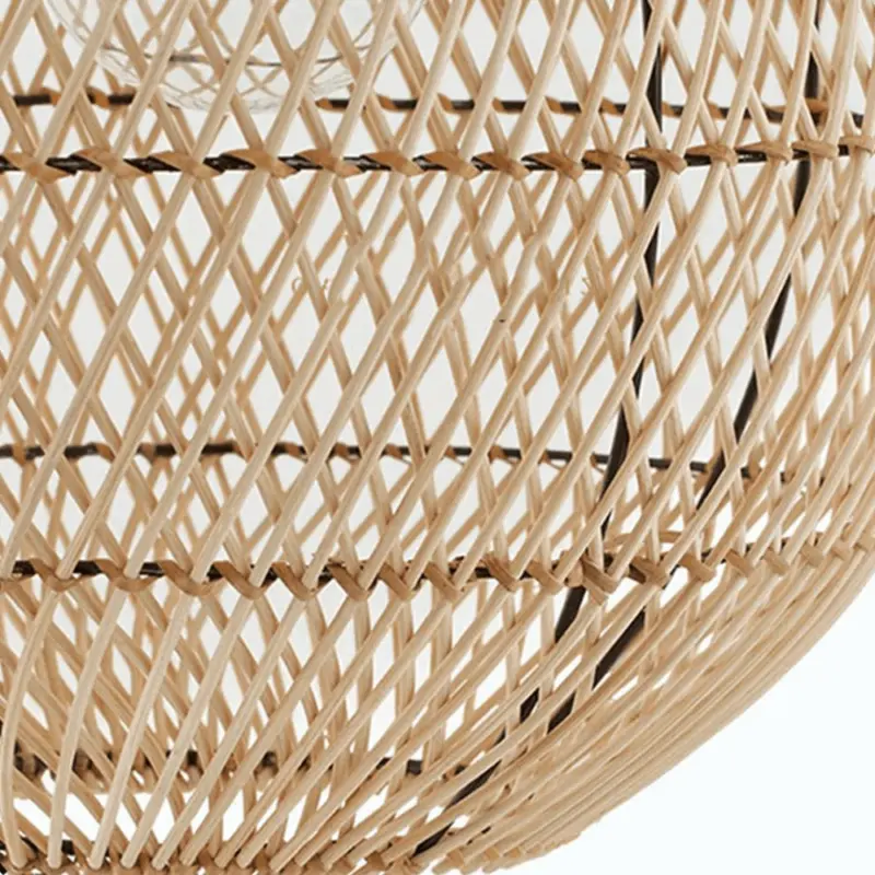 Boho High Quality Handwoven Wicker Hanging Lamp tag1