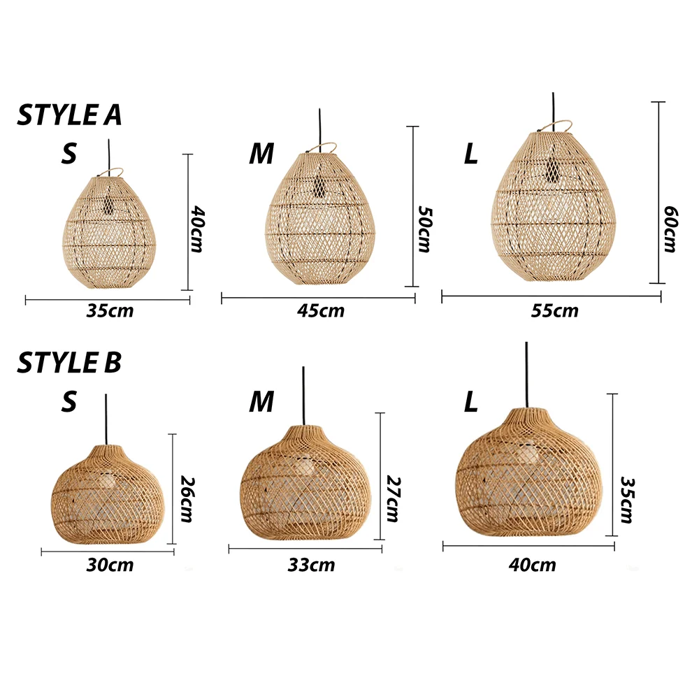 Boho High Quality Handwoven Wicker Hanging Lamp -  - #tag1#