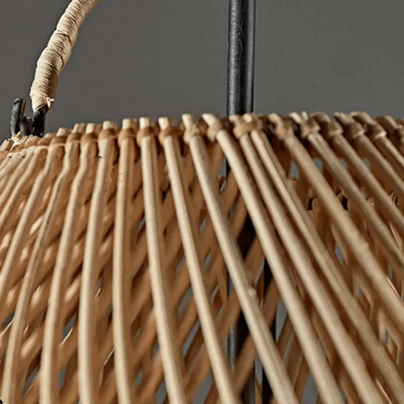 Boho High Quality Handwoven Wicker Hanging Lamp tag1
