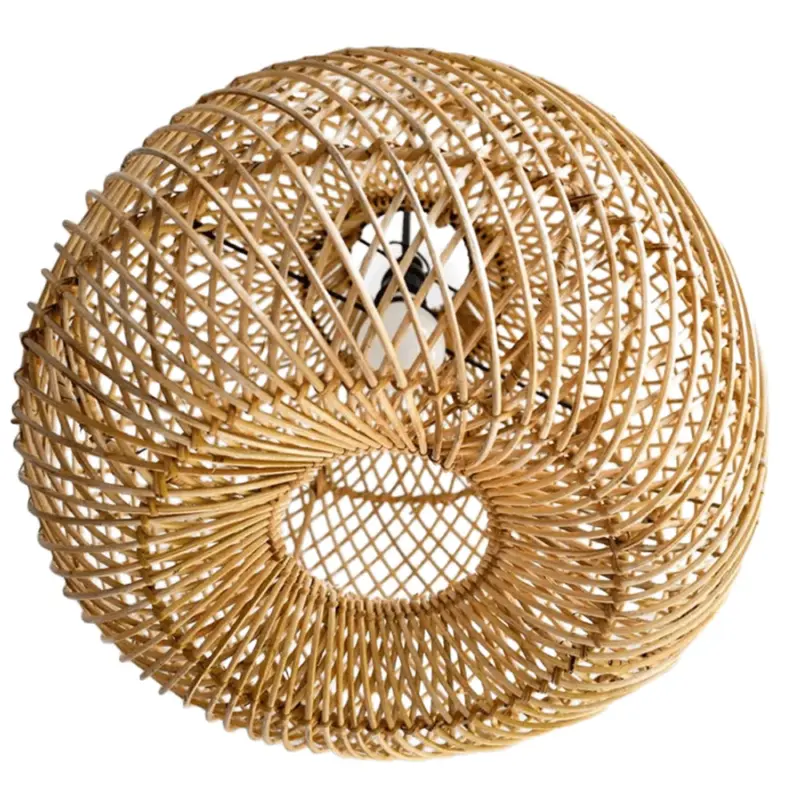 Boho High Quality Handwoven Wicker Hanging Lamp tag1