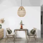 Boho High Quality Handwoven Wicker Hanging Lamp tag1