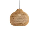 Boho High Quality Handwoven Wicker Hanging Lamp tag1
