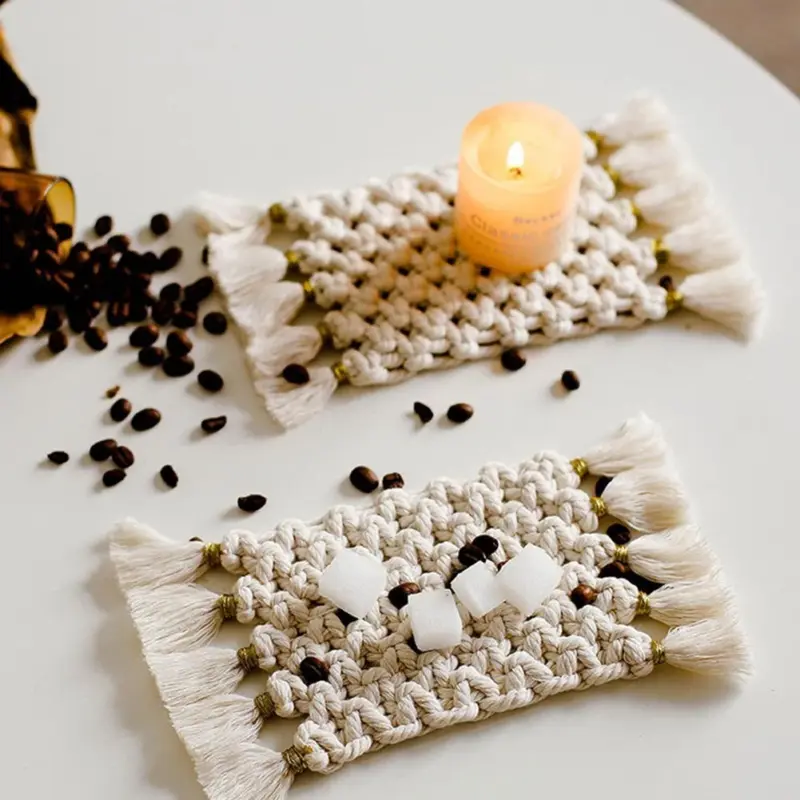 Boho Macrame Mat tag1