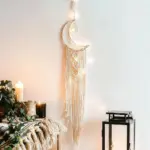 Boho Moon Dreamcatcher Macrame Wall Hanging