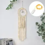 Boho Moon Dreamcatcher Macrame Wall Hanging