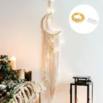 Boho Moon Dreamcatcher Macrame Wall Hanging
