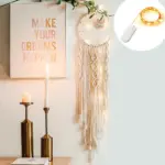 Boho Moon Dreamcatcher Macrame Wall Hanging