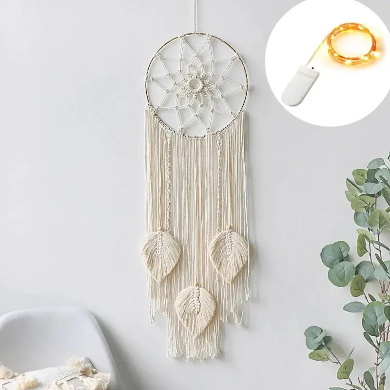 Boho Moon Dreamcatcher Macrame Wall Hanging