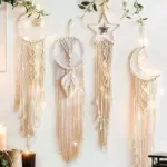 Boho Moon Dreamcatcher Macrame Wall Hanging